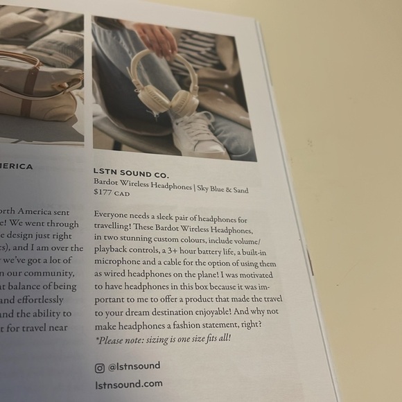 Jilly Box Summer 2024. LSTN HEADPHONES X JILLY BOX. Blue - Picture 6 of 6